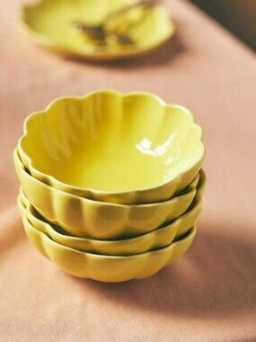Anthropologie Beatriz Bowls, Yellow, Set of 4